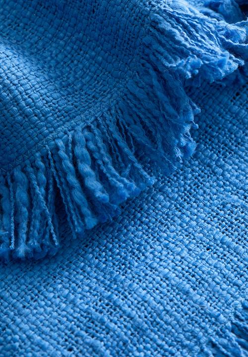 H&M - Slub weave cushion cover - bright blue