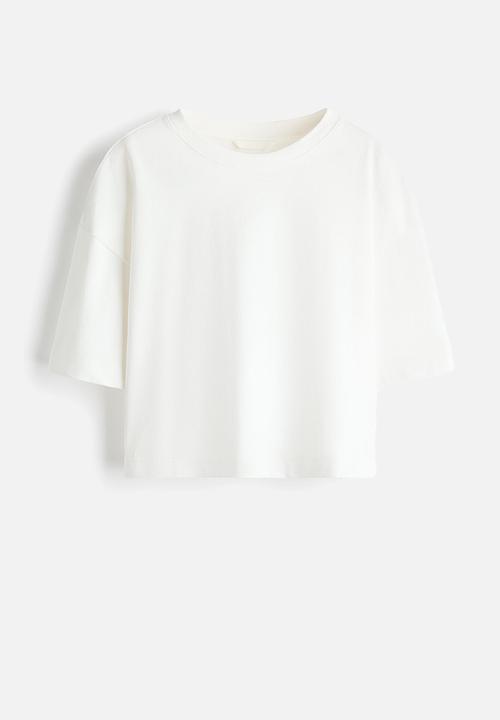 H&M - Boxy T-shirt - white