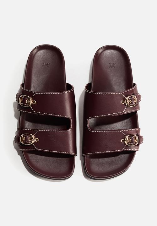 H&M - Sandals - burgundy
