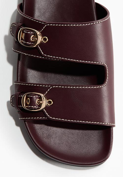 H&M - Sandals - burgundy