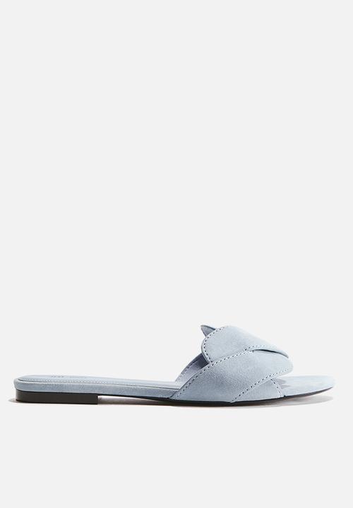H&M - Leather sandals - light dusty blue