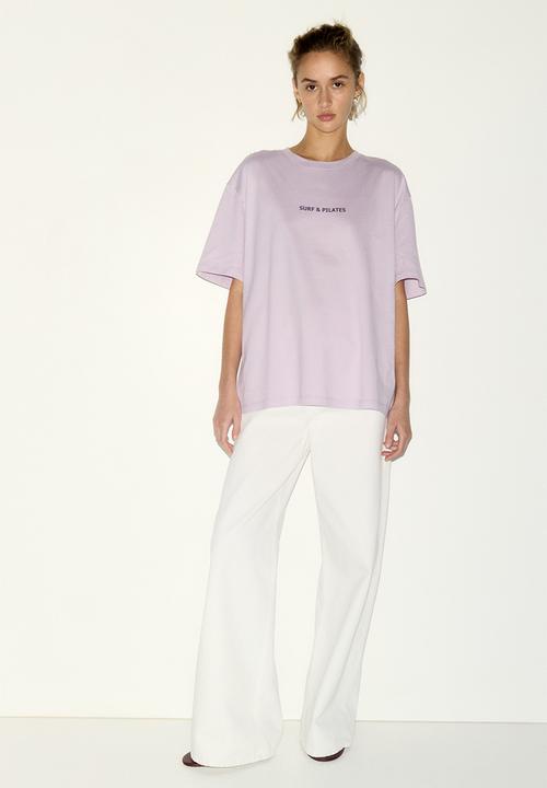 H&M - Oversized t-shirt - light purple/surf