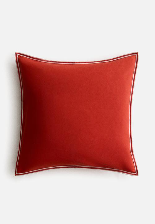 H&M - Cotton canvas cushion cover - bright red