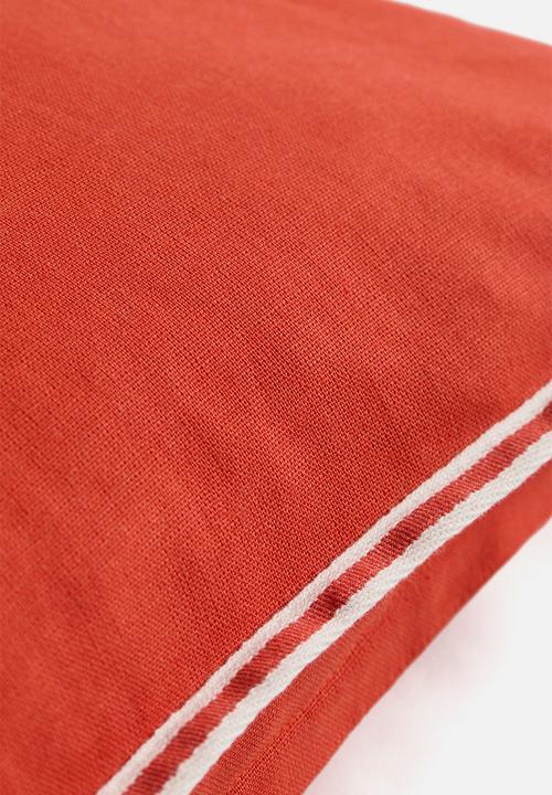 H&M - Cotton canvas cushion cover - bright red