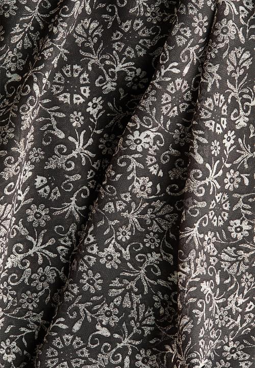 H&M - Chiffon halterneck dress - dark grey/floral