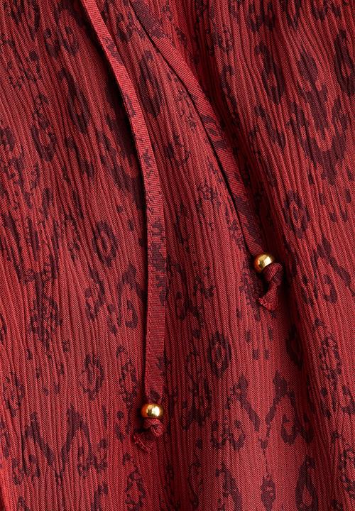 H&M - Viscose halterneck top - red/patterned