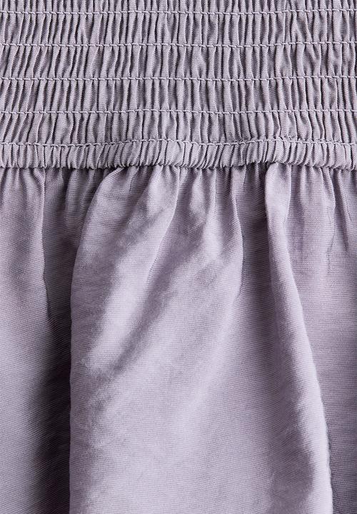 H&M - Flounced off-the-shoulder dress - light purple