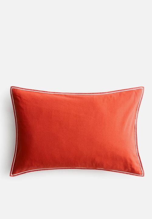 H&M - Cotton canvas cushion cover - bright red