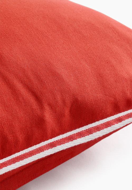 H&M - Cotton canvas cushion cover - bright red