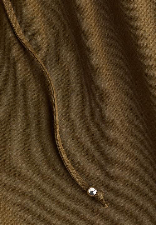 H&M - Cotton drawstring trousers - dark khaki green