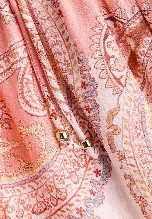 H&M - Oversized tunic dress - light pink/paisley pattern