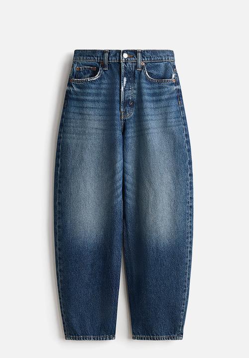 H&M - Barrel high waist ankle jeans - denim blue