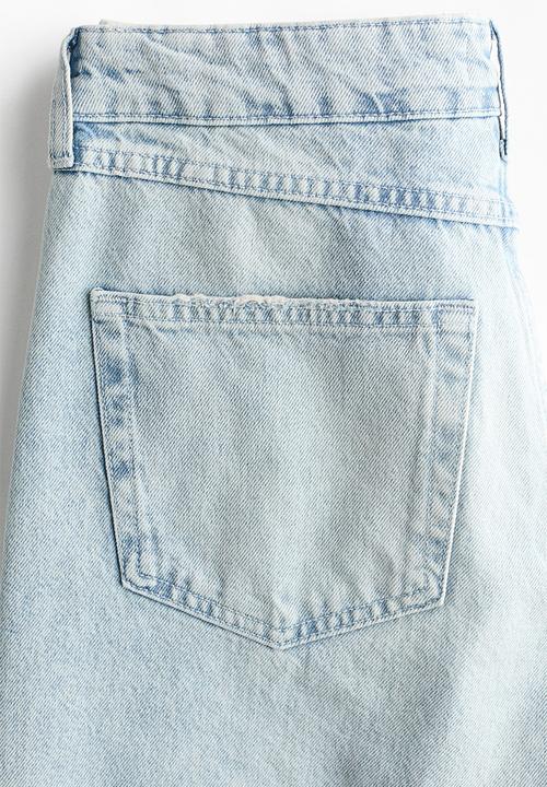 H&M - Wide regular waist culotte jeans - light denim blue