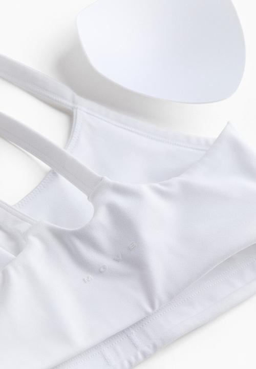 H&M - Medium support sports bra with softmove™ - white
