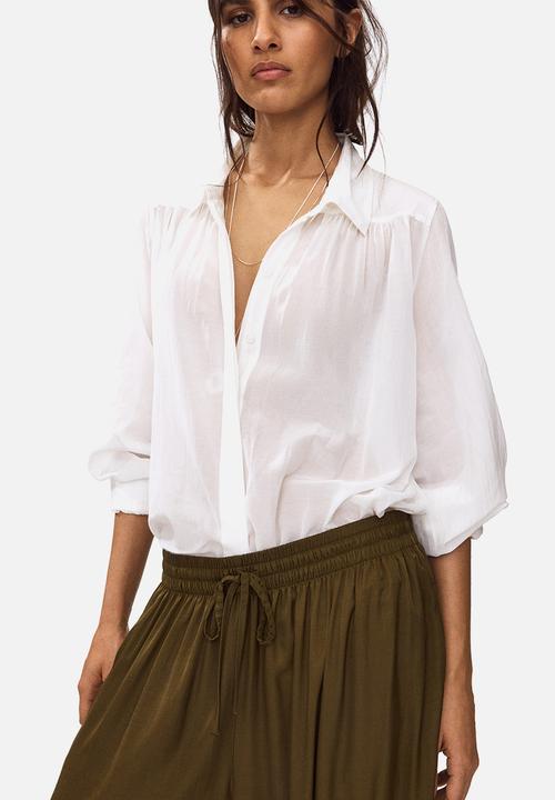 H&M - Balloon drawstring trousers - dark khaki green