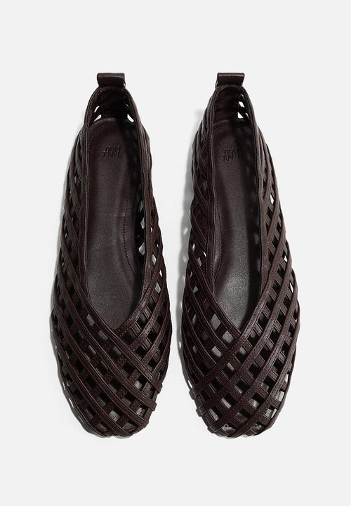 H&M - Braided-look ballet flats - dark brown