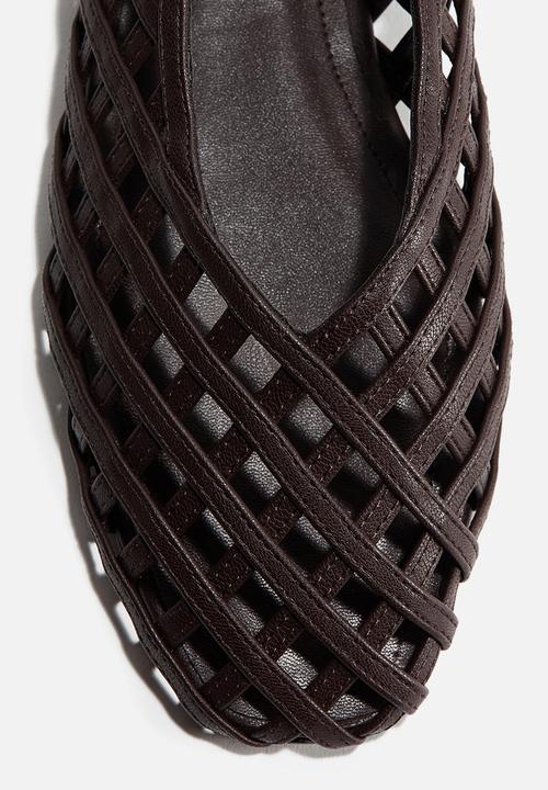 H&M - Braided-look ballet flats - dark brown