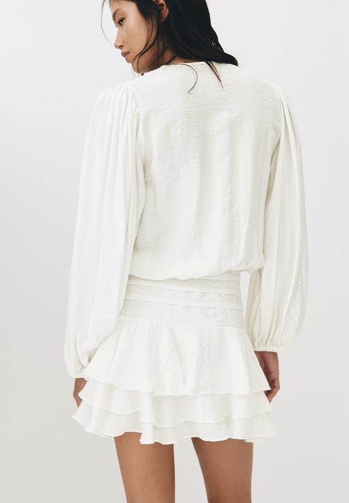 H&M - Tiered-skirt dress - white
