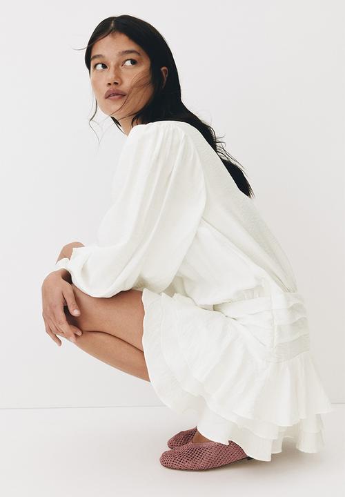 H&M - Tiered-skirt dress - white
