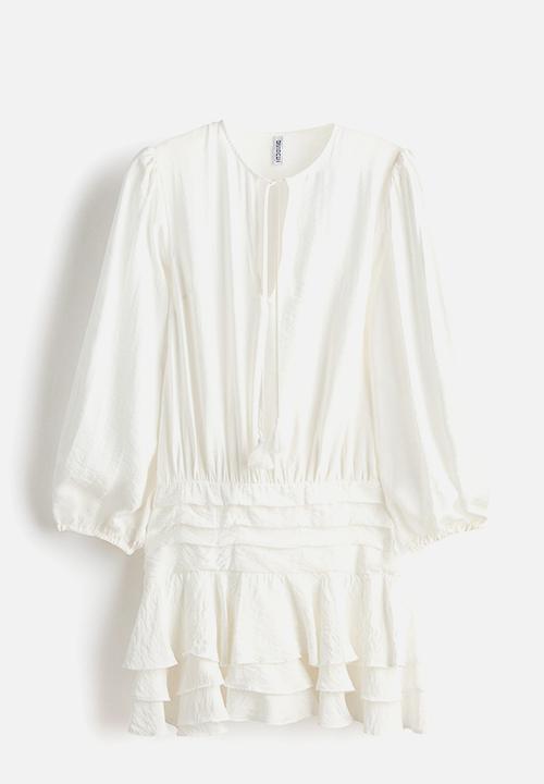 H&M - Tiered-skirt dress - white