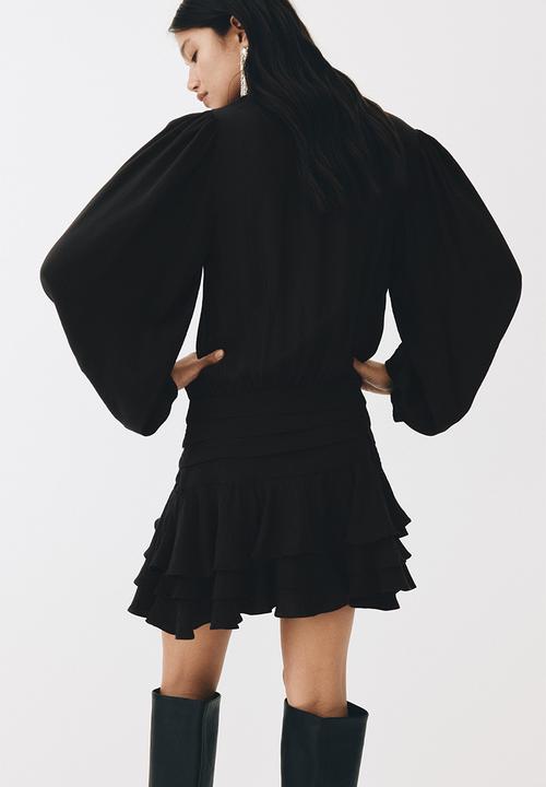 H&M - Tiered-skirt dress - dark grey