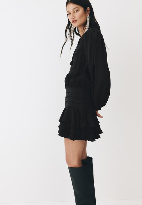 H&M - Tiered-skirt dress - dark grey