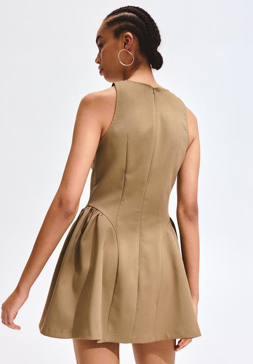 H&M - Flared-skirt dress - beige