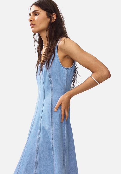 H&M - Denim midi dress - light denim blue
