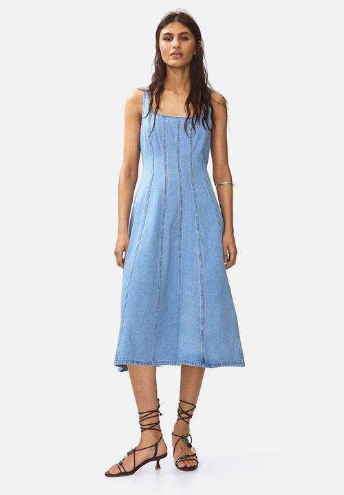 H&M - Denim midi dress - light denim blue