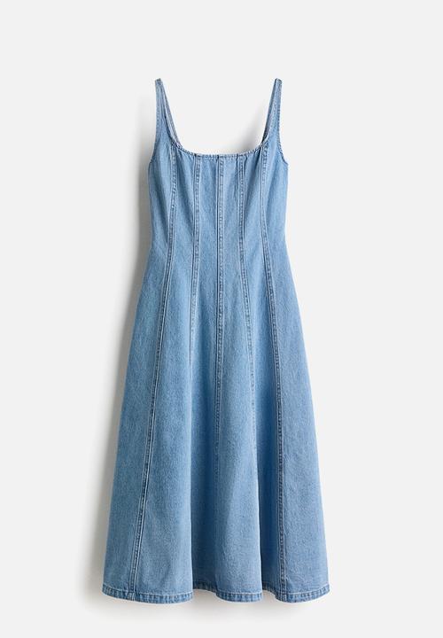H&M - Denim midi dress - light denim blue