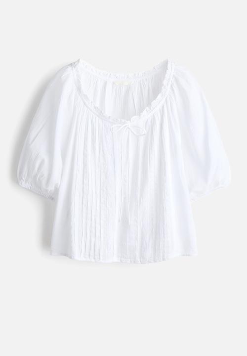 H&M - Pintucked blouse - white