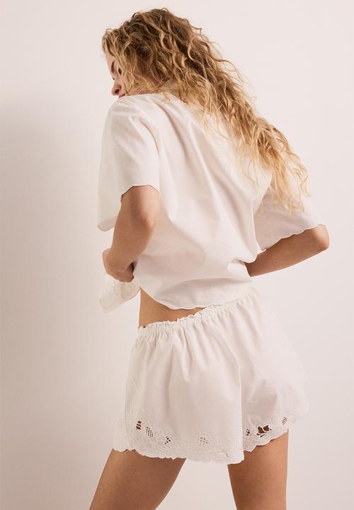 H&M - Broderie anglaise pyjamas - white