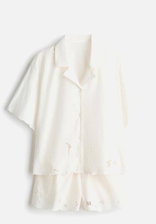 H&M - Broderie anglaise pyjamas - white