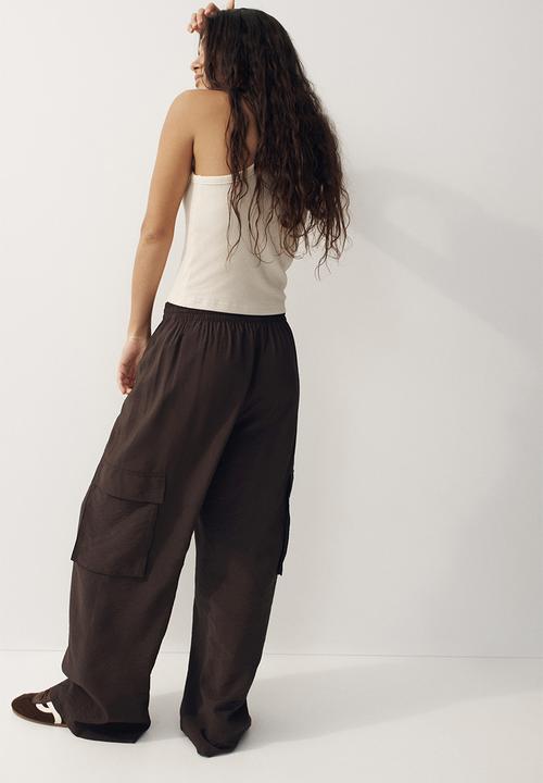 H&M - Wide cargo trousers - dark brown