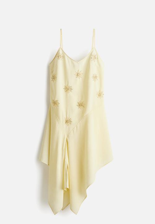 H&M - Embellished strappy dress - light yellow