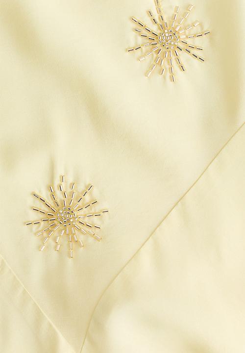 H&M - Embellished strappy dress - light yellow