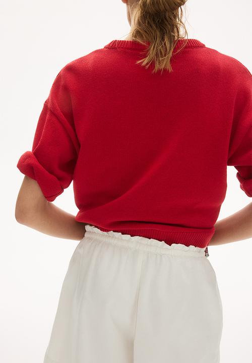 H&M - Denim drawstring shorts - white