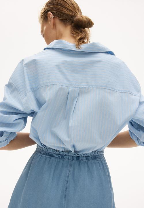 H&M - Denim drawstring shorts - light denim blue