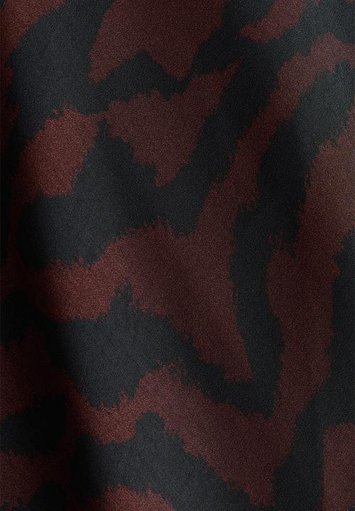 H&M - Maxi slip skirt - dark brown/zebra print