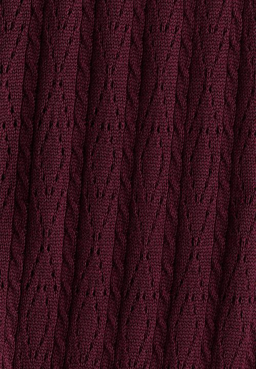 H&M - Pointelle-knit trousers - burgundy