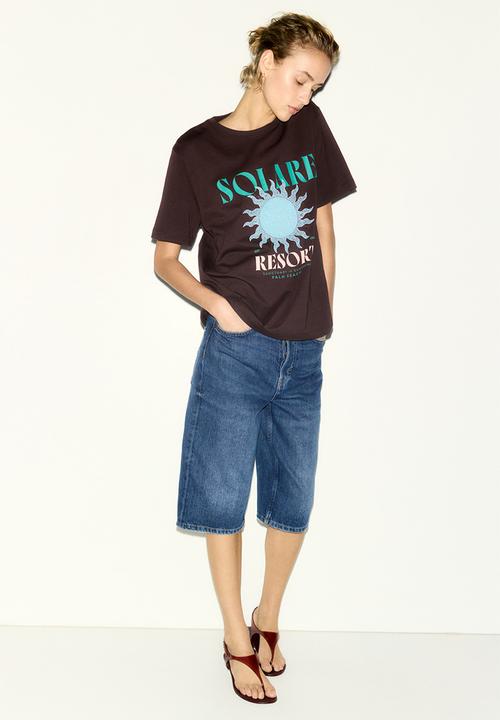 H&M - Printed t-shirt - brown/solare