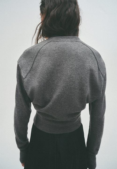 H&M - H&M Studio:  Merino wool cardigan - grey marl