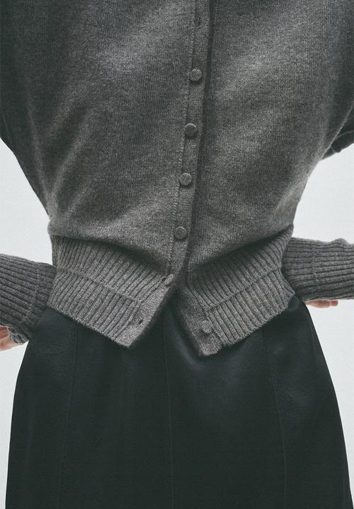 H&M - H&M Studio:  Merino wool cardigan - grey marl
