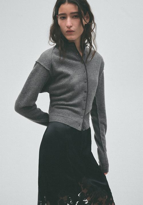 H&M - H&M Studio:  Merino wool cardigan - grey marl