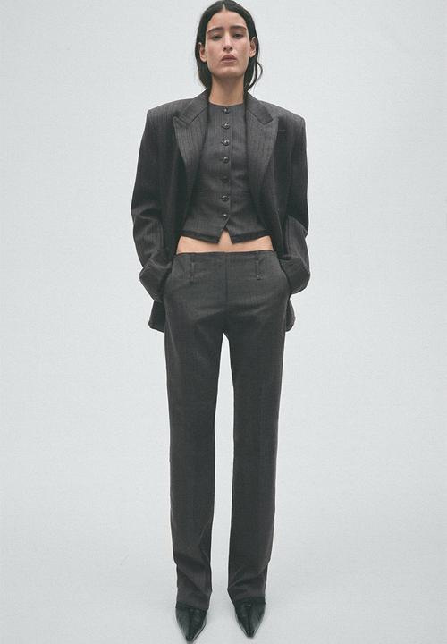 H&M - H&M Studio:  Single-breasted wool blazer - dark grey marl
