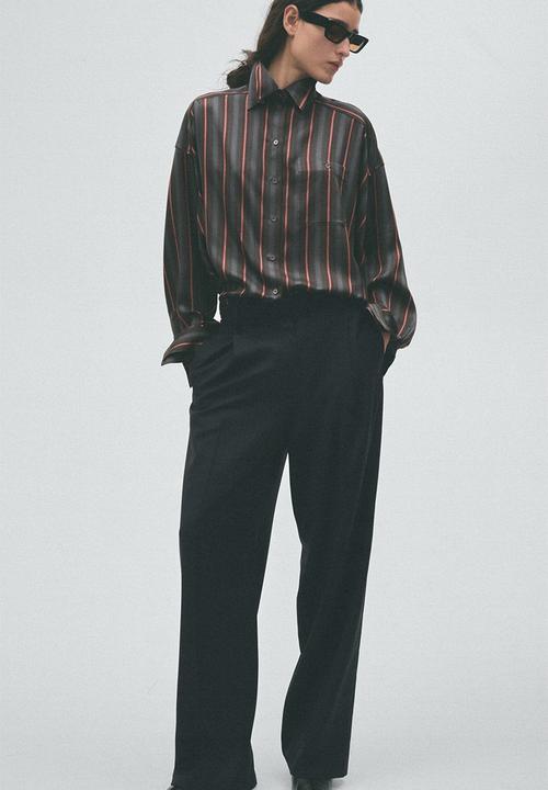H&M - H&M Studio:  Tailored wool-blend trousers - black