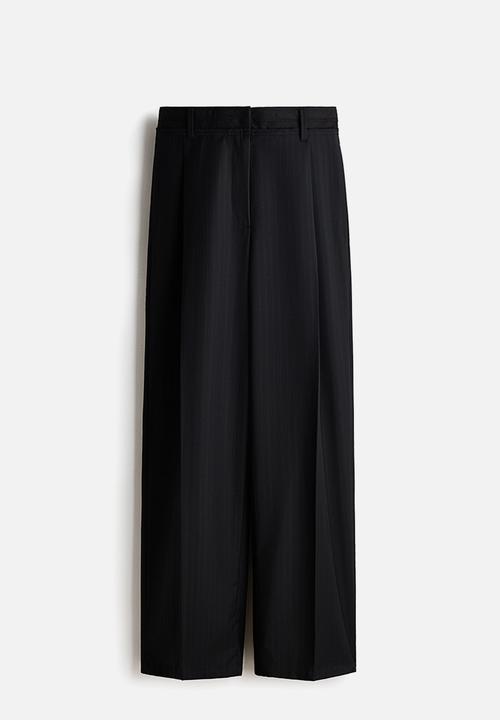 H&M - H&M Studio:  Tailored wool-blend trousers - black