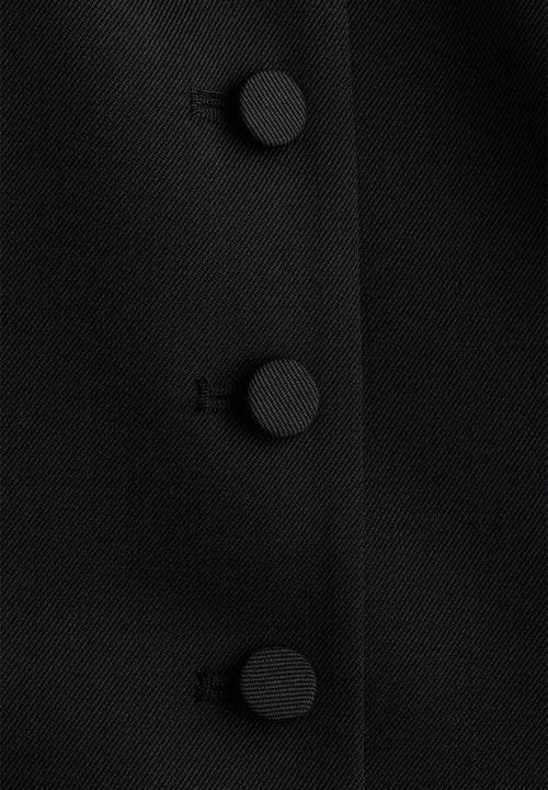 H&M - H&M Studio:  Wool-blend shoulder-pad dress - black