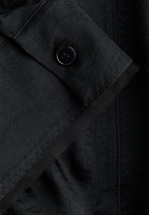 H&M - H&M Studio:  Raw-edge acetate top - black