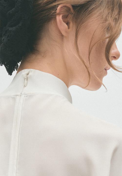 H&M - H&M Studio:  Batwing-sleeved viscose top - ivory